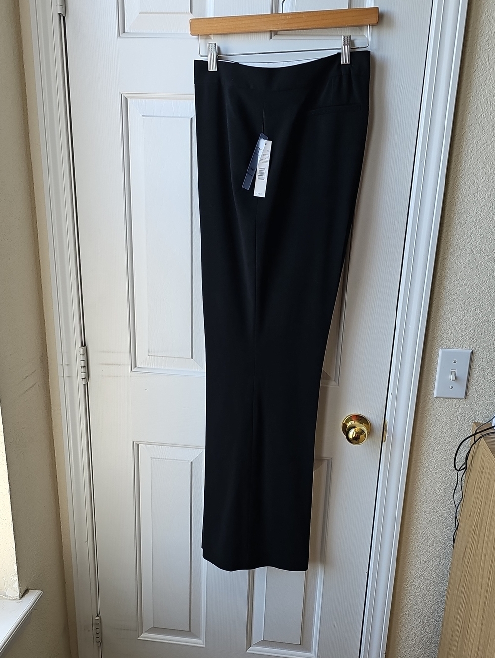 T Tahari Black Straight-Leg Trousers